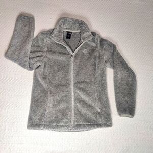 The North Face Womens Gray Long Sleeve Mock Neck Full-Zip Fleece Jacket Size M